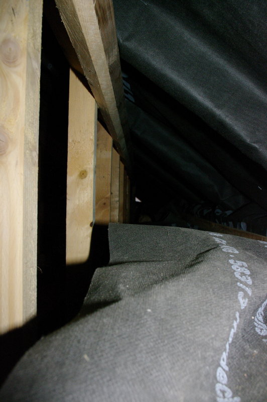 emplacement de la ouate de cellulose